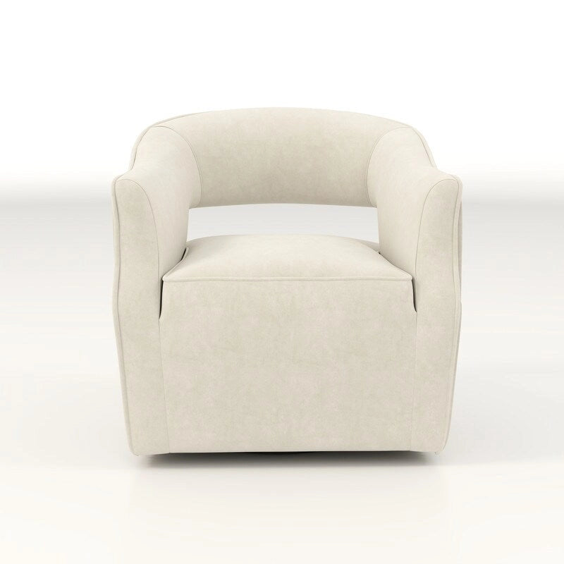 Modern Velvet 360° Swivel Open-Back Accent Chair