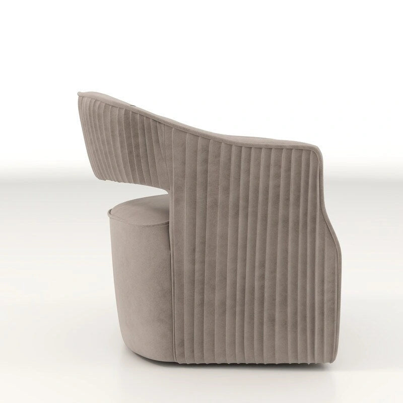 Modern Velvet 360° Swivel Open-Back Accent Chair