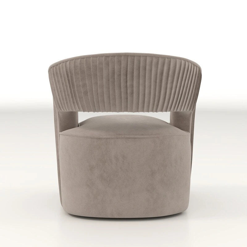 Modern Velvet 360° Swivel Open-Back Accent Chair