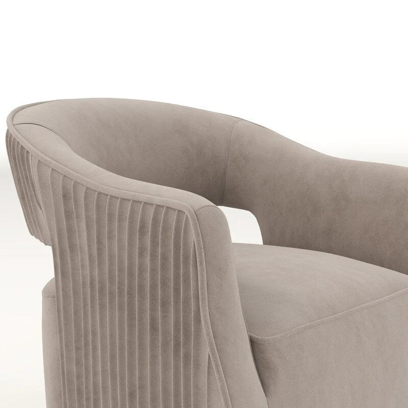 Modern Velvet 360° Swivel Open-Back Accent Chair