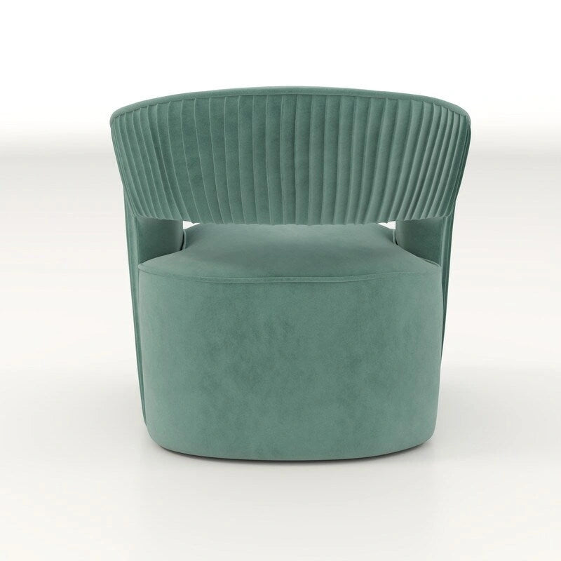 Modern Velvet 360° Swivel Open-Back Accent Chair