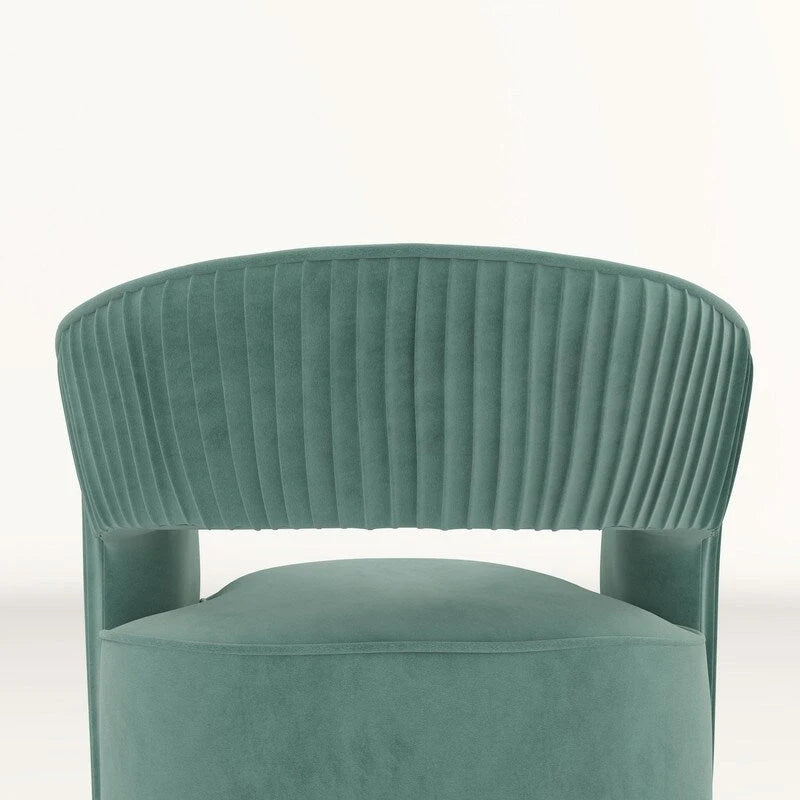 Modern Velvet 360° Swivel Open-Back Accent Chair