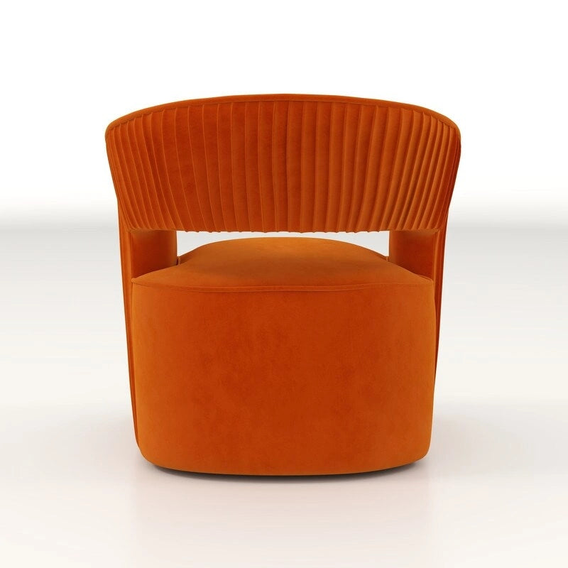 Modern Velvet 360° Swivel Open-Back Accent Chair