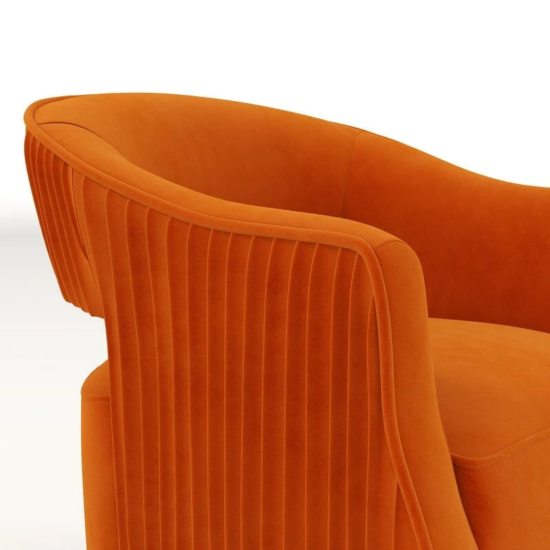 Modern Velvet 360° Swivel Open-Back Accent Chair
