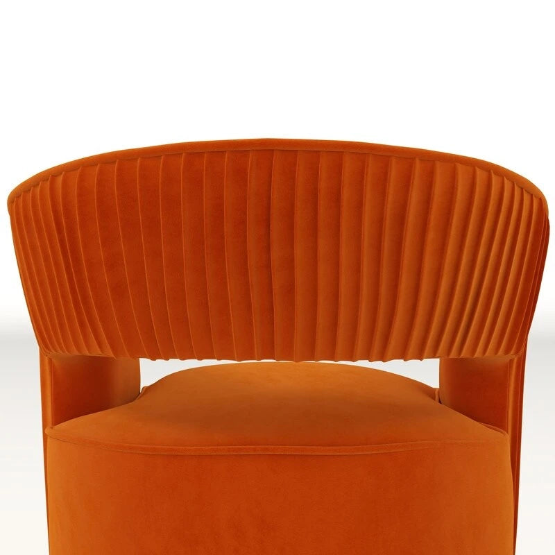 Modern Velvet 360° Swivel Open-Back Accent Chair