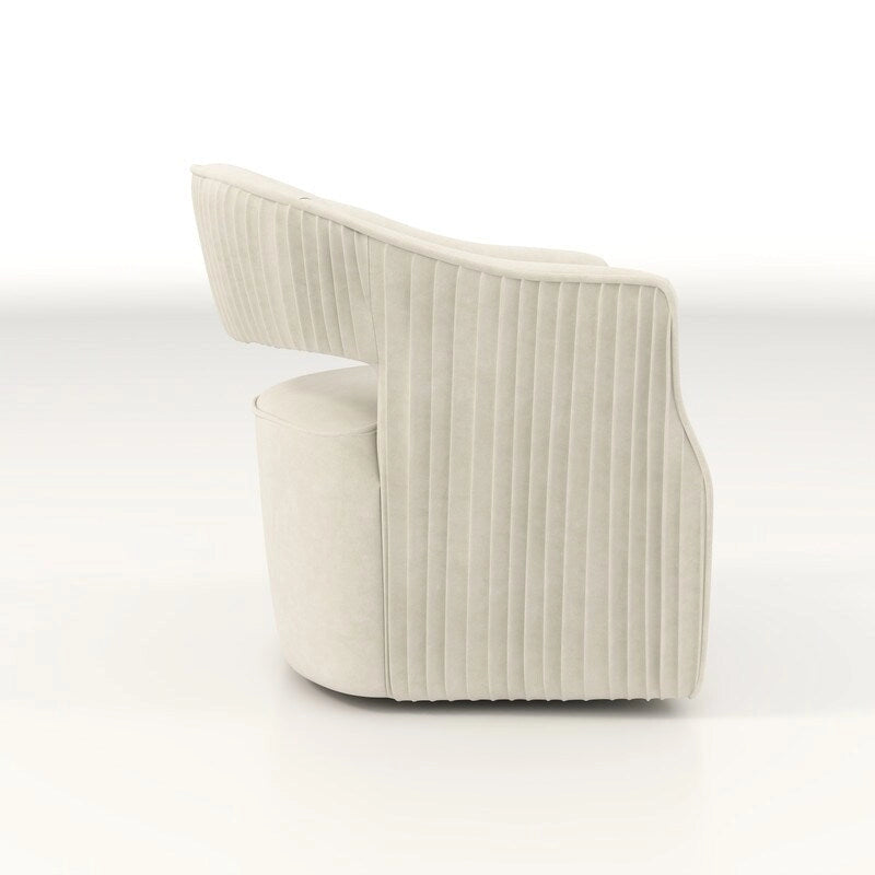 Modern Velvet 360° Swivel Open-Back Accent Chair