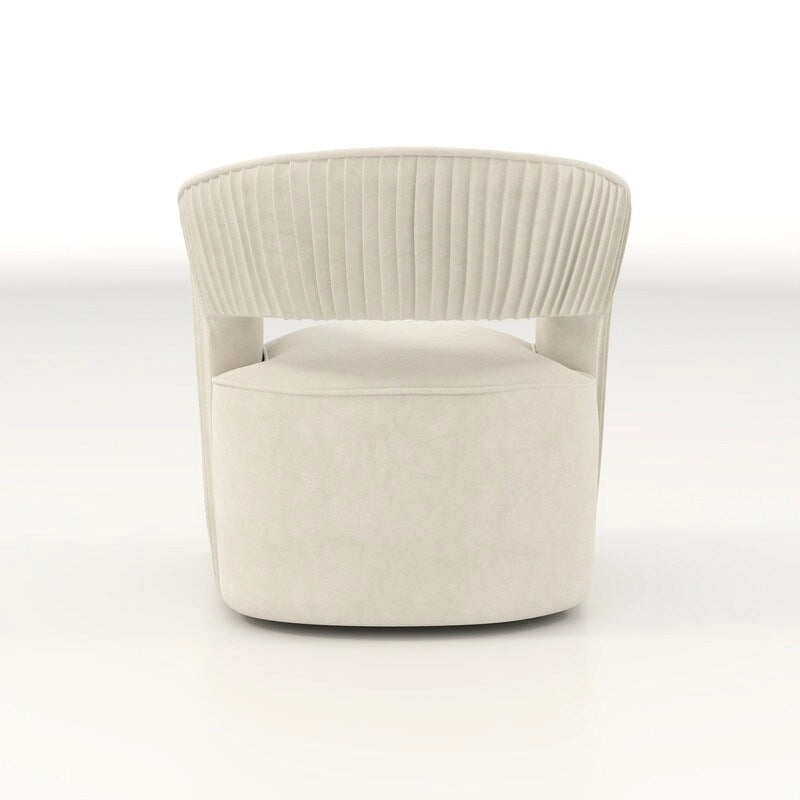 Modern Velvet 360° Swivel Open-Back Accent Chair