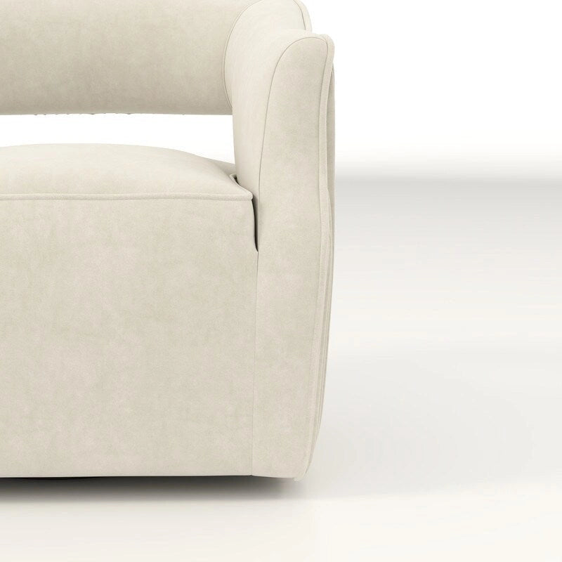 Modern Velvet 360° Swivel Open-Back Accent Chair