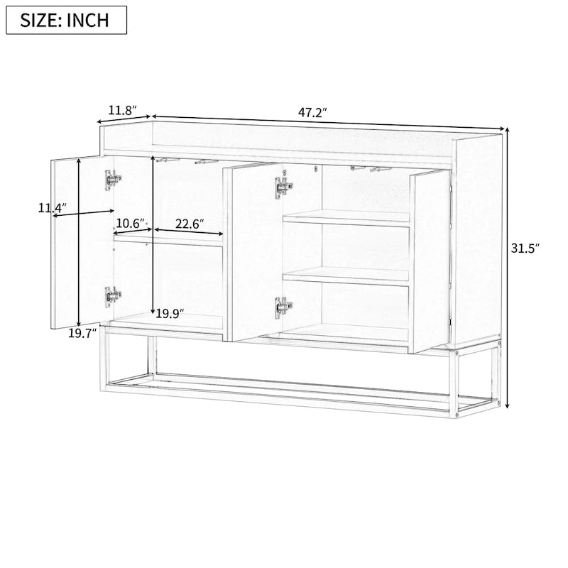 Modernes elegantes Sideboard-Buffet mit großem Stauraum