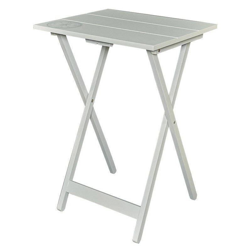 Light Grey Solid Wood Folding TV Tray Table